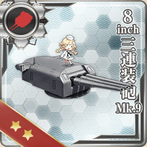 8inch三連装砲 Mk.9